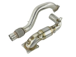 Honda Civic Type R Performance Exhaust - Skunk2 Racing - Alpha Series Race Downpipe w/ Cat Converter - `18-`20